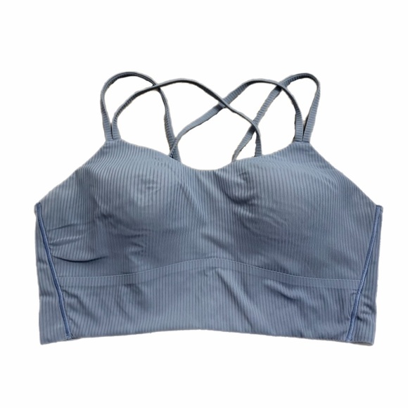 Lululemon Like a Cloud Ribbed Longline Bra *B/C Cup (Blue Willow) Size 10